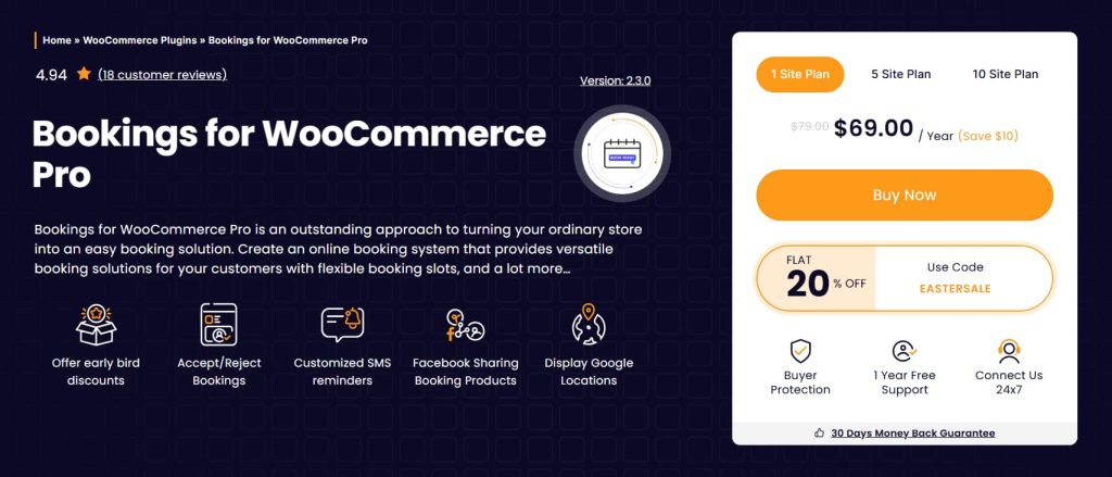 Bookings for WooCommerce Pro