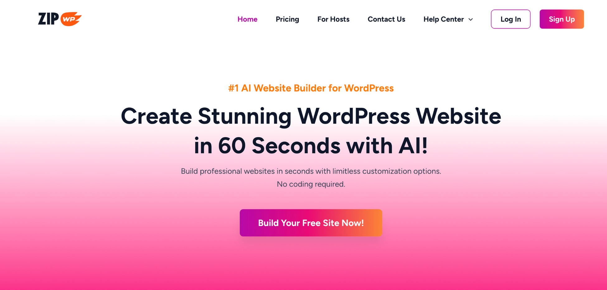 ZipWP homepage