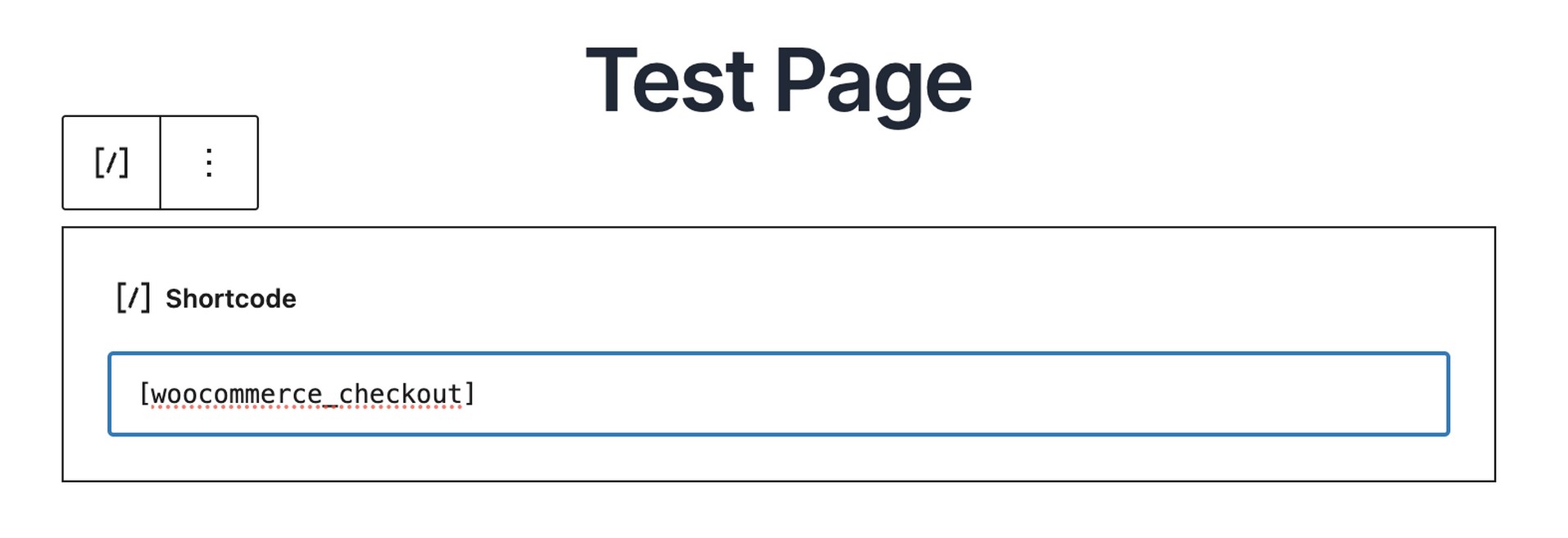 Checkout Page Shortcode