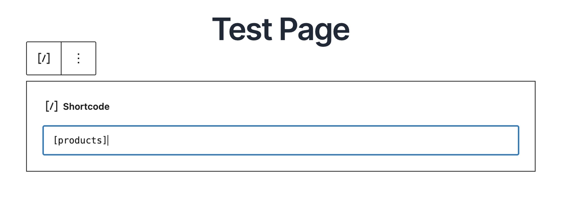 The WooCommerce products shortcode